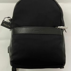 Massimo Dutti Leather Fabric Backpack BNWT
